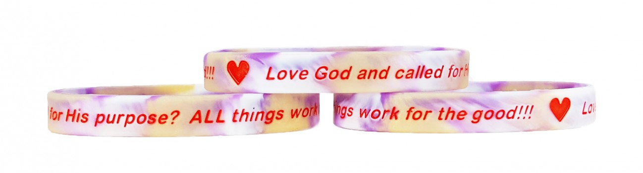 Renew Your Mind ROMANS 8:28 LOVE GOD? Silicone Wristbands